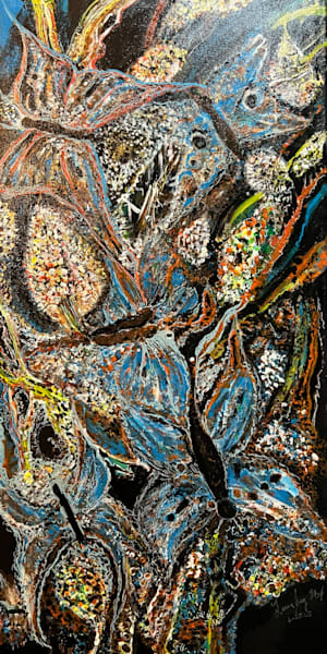 The Ritual of becoming – Acrylic Blacklight Butterfly Painting | Metamorphosis & Renewal Art