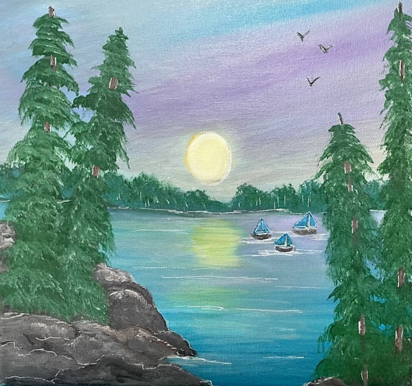 Sunset Sail | Art by Jenny Keith