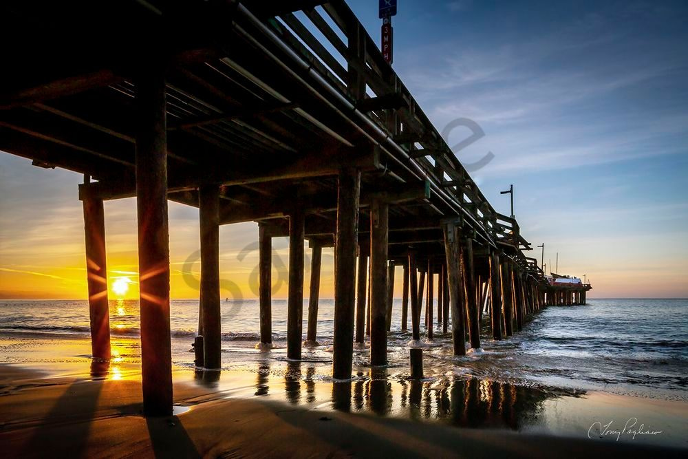 Sunrise At Capitola Wharf Art | Tony Pagliaro Gallery