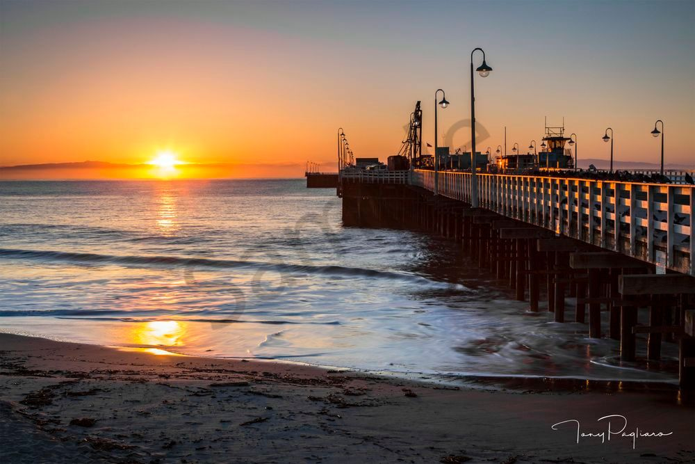 Santa Cruz Wharf At Sunrise Art | Tony Pagliaro Gallery