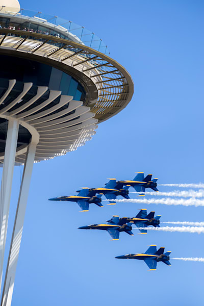 Blue Angels,  SeaFair, Seattle, space needle, pnw, local artist, local art