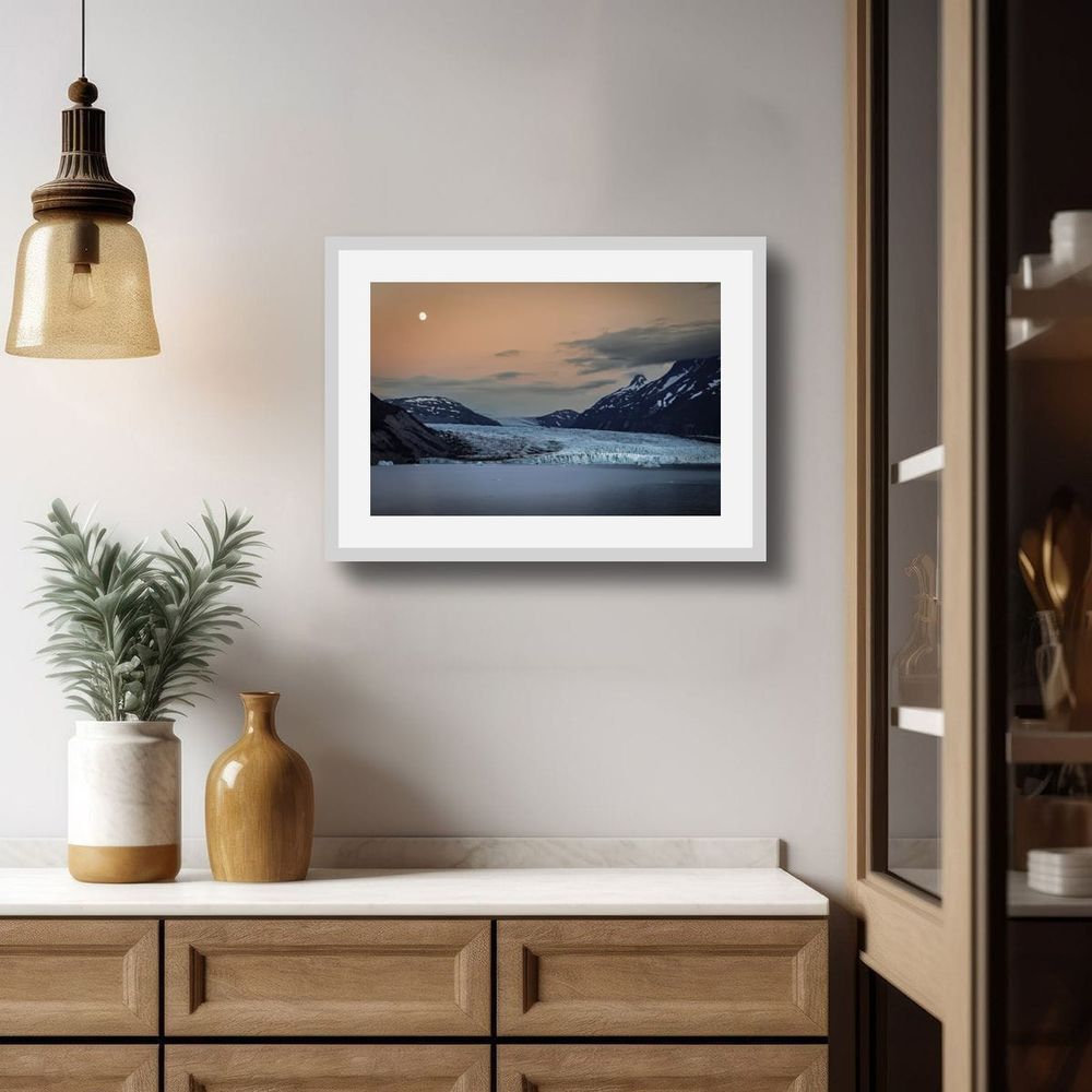 Moon Over Colony Glacier Photography Art | David Plant Photography