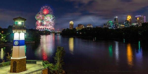 Aquatennial Fireworks   Studio Print On Metal Photography Art | William Drew Photography