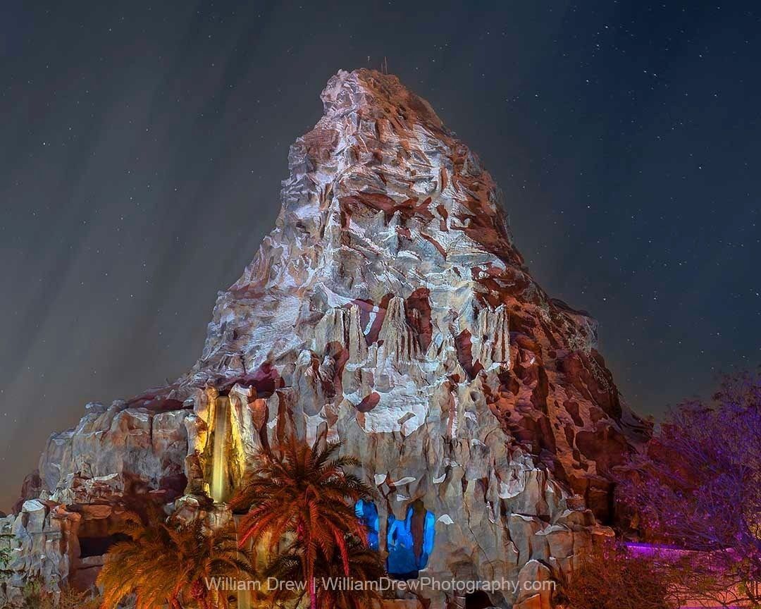 Matterhorn at night Disneyland Park fine art photography print