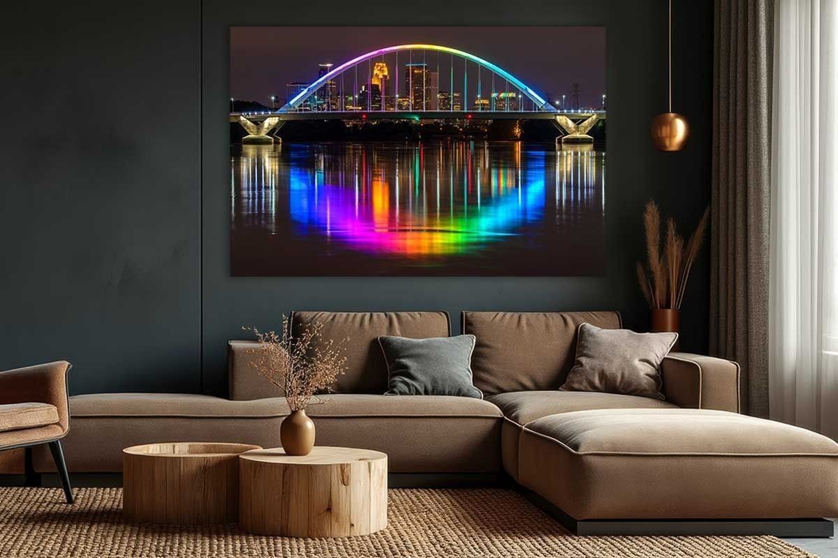 Minneapolis Lowry Bridge Pride Colors Wall Art by William Drew Photography
