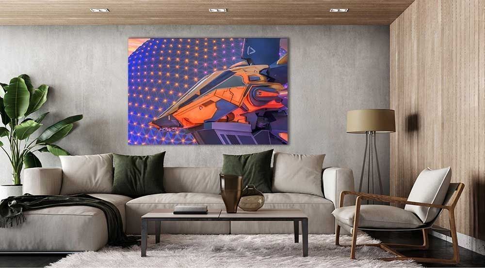 The Milano at Spaceship Earth, Epcot wall art on a living room wall