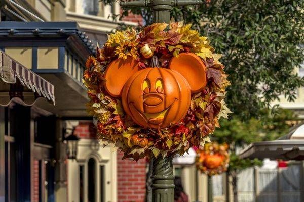 Autumn on Main Street USA - Disney Mickey Pumpkin Print