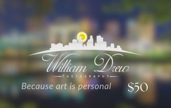 $50 William Drew Photography Digital Gift Card | Instant Email Delivery