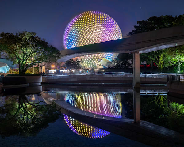 Beacon of Magic Epcot Reflection Disney Art by William Drew Photography