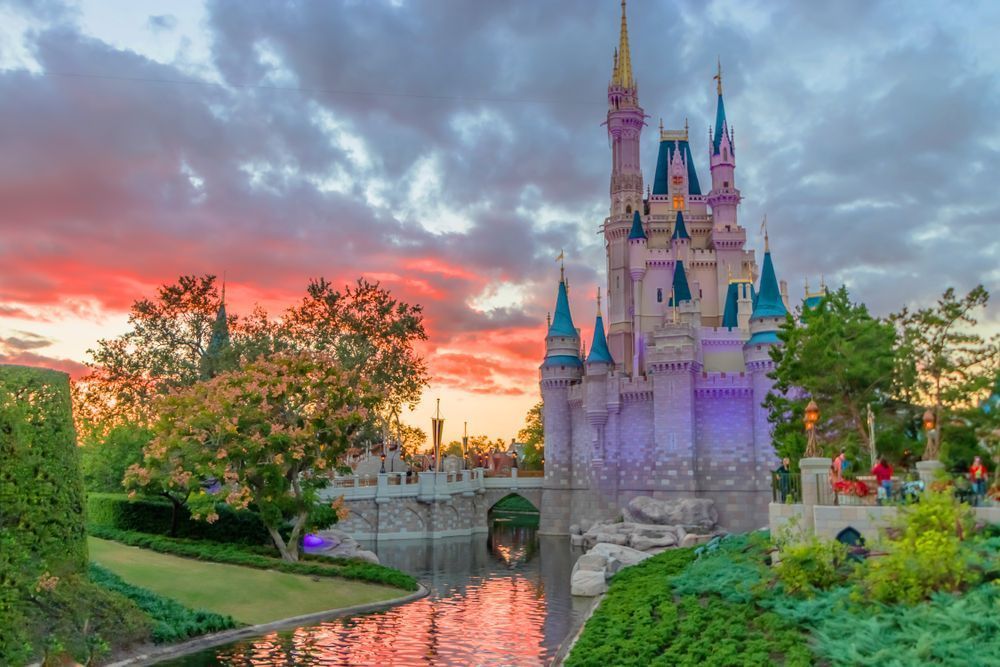 Cinderella Castle Sunset Wall Art | Disney Castle Photography Print
