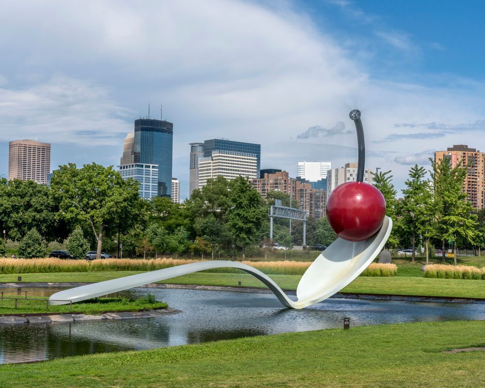 Cherry Spoonbridge and the City - Minneapolis Sculpture Art