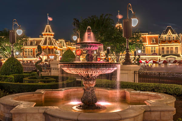 A Not So Scary Fountain - Disney Halloween Decor Print | William Drew