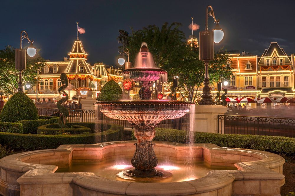 A Not So Scary Fountain - Disney Halloween Decor Print | William Drew