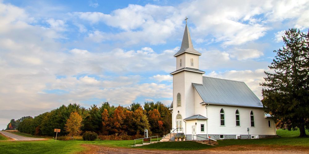 Autumn Serenity: Church in Menominee Photography
