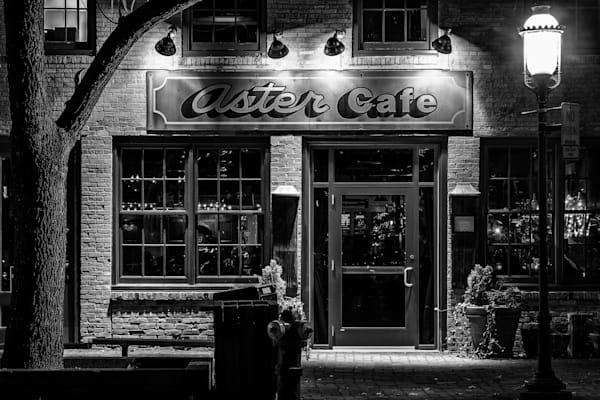 Aster Cafe - Black and White Urban Photography
