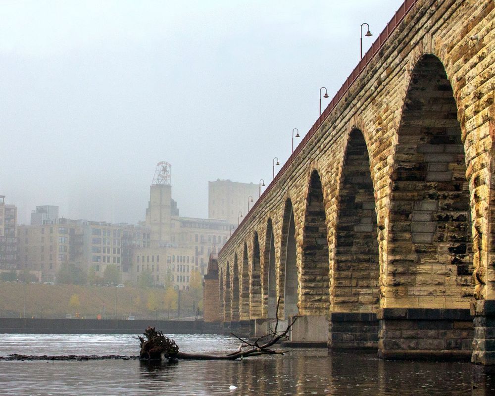 Arches and Fog - Serene Minneapolis Photography