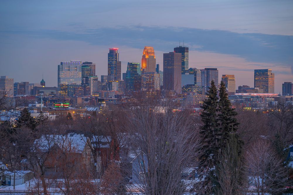Farview Evening – Minneapolis Skyline Photography from Farview Park