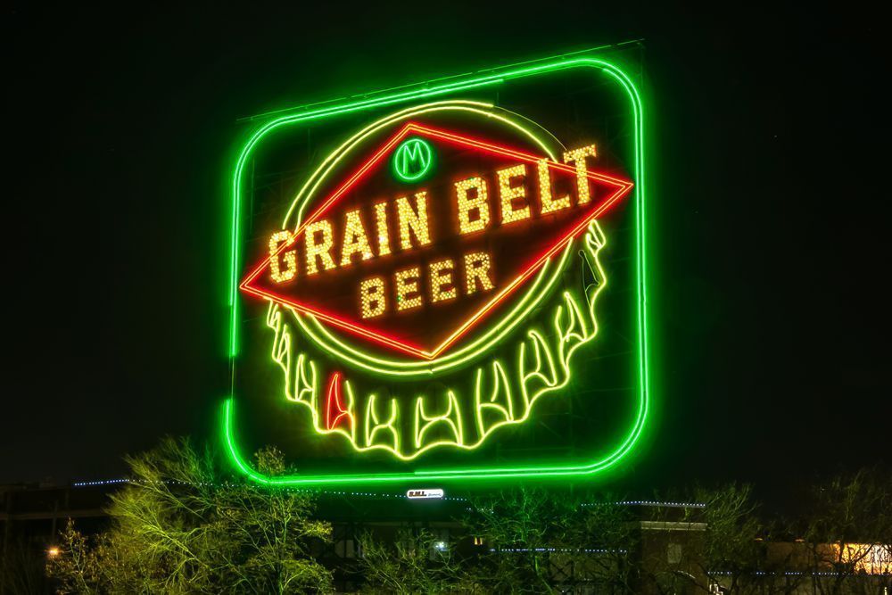 Neon Glow: Grain Belt Beer Sign - Minneapolis Nightlife Art + Gifts