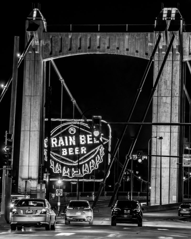 Grain Belt Beer Sign Minneapolis Print | Hennepin Bridge Art