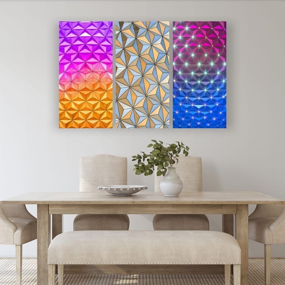 Epcot Abstract Triptych - The Evolution of Light
