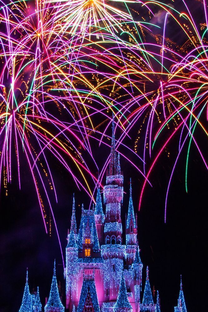 Disney Christmas Fireworks Disney Art by William Drew Photography