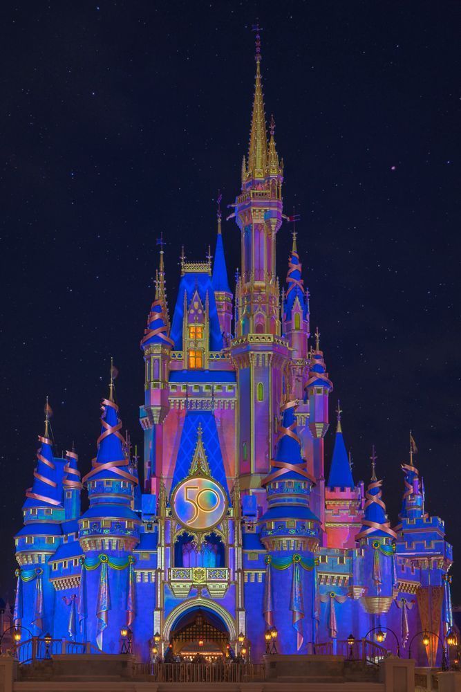 Disney World 50th Anniversary Castle Wall Art | EARidescent Cinderella Castle Print