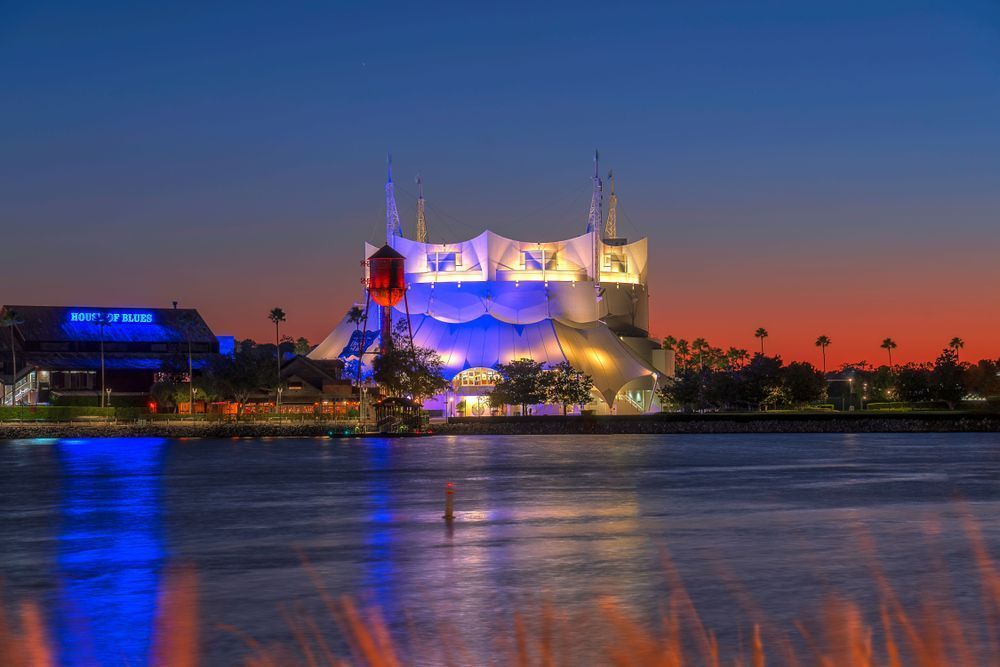 Cirque du Soleil Disney Springs Night Art | House of Blues Water Tower