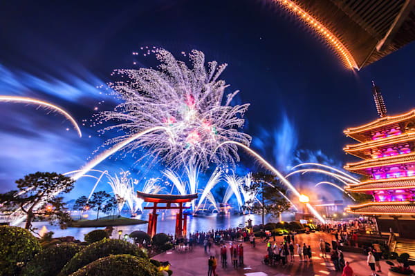 Epcot Fireworks Spectacular 6 Disney Art by William Drew Photography