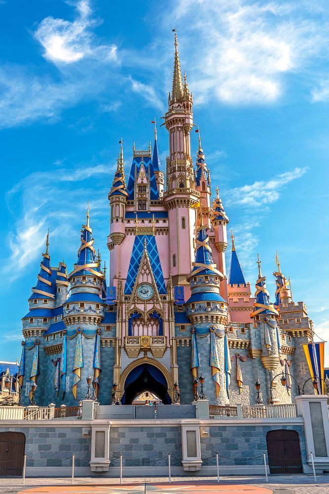 Pink Morning At Cinderella Castle Photography Art | William Drew Photography