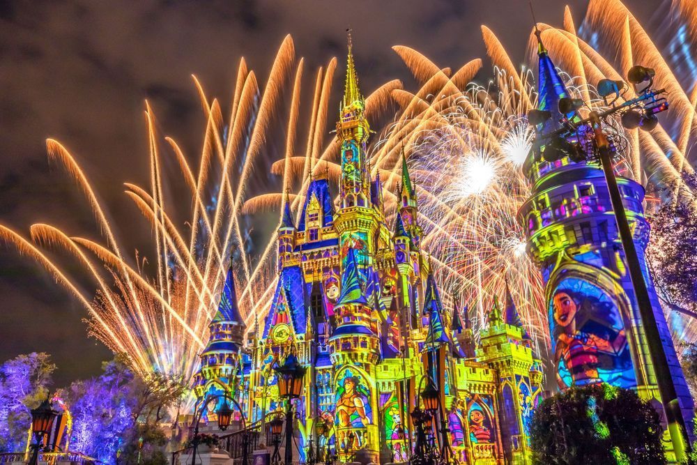Cinderella Castle Fireworks Print - Happily Ever After Disney Wall Art