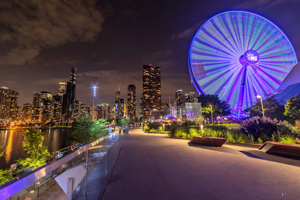 Navy Pier and Chicago Skyline Chicago Art by William Drew Photography