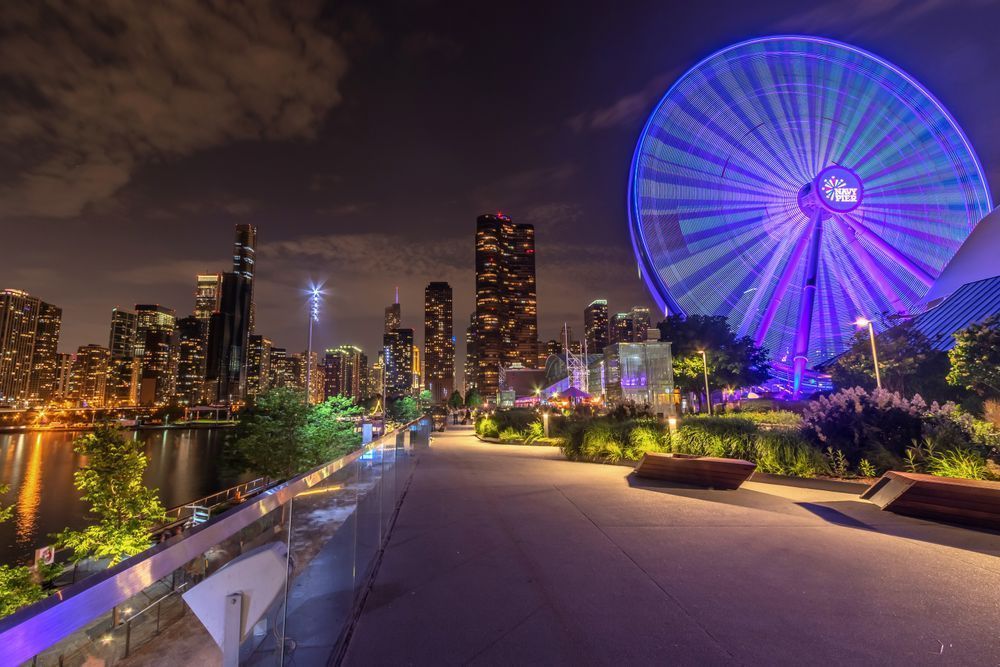 Navy Pier and Chicago Skyline Chicago Art by William Drew Photography