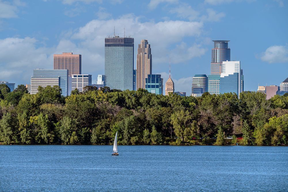 Lake Harriet Sailboat Minneapolis Skyline Print — City of Lakes Fine Art Photography | William Drew Photography