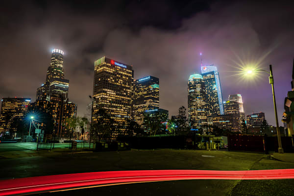 Los Angeles Skyline at Night - CA Fine Art Print