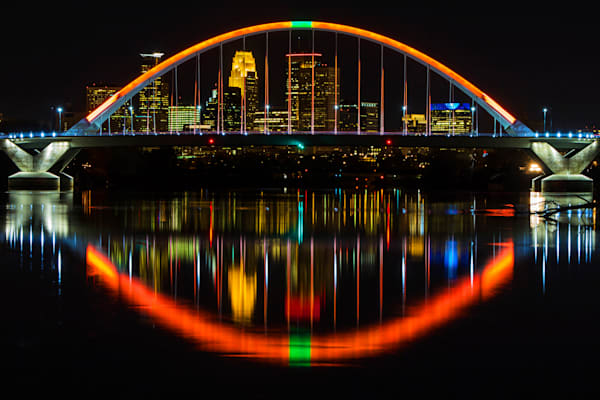 Lowry Bridge Halloween Pumpkin Minneapolis Art by William Drew Photography
