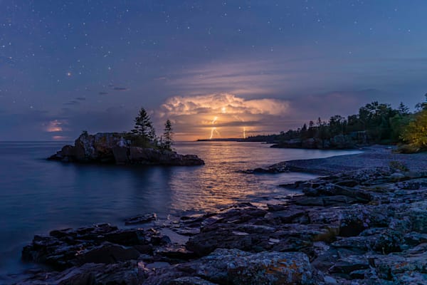 Lightning at Hollow Rock - Stunning Lake Superior Photography
