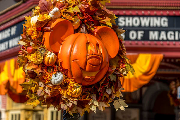 Mainstreet Usa Mickey Pumpkin 5 Photography Art | William Drew Photography