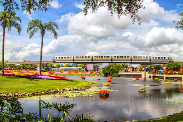 Monorail Gold Disney Art by William Drew Photography