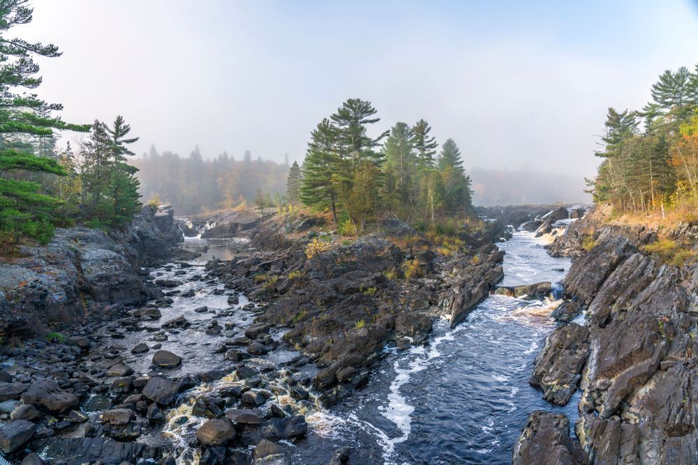 Jay Cooke State Park Swinging Bridge Print | Misty Gorge