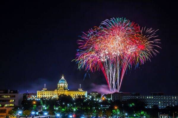 Minnesota Capitol Fireworks 7 Saint Paul Art by William Drew Photography