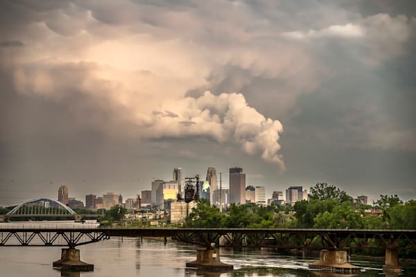 Minneapolis Under a Stormy Sky - Urban Cityscape Photography