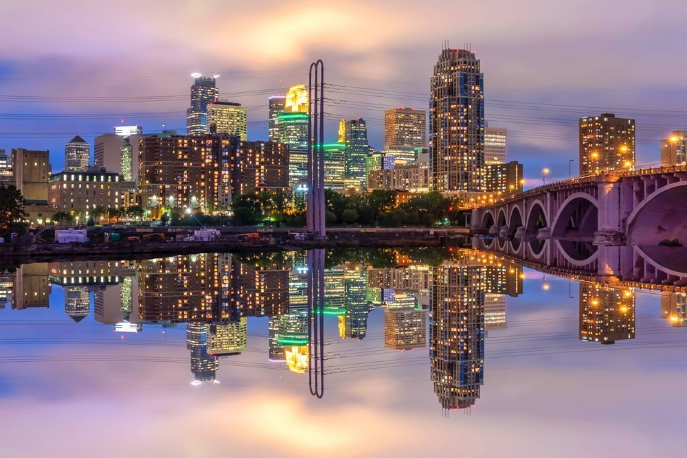 Minneapolis Skyline Reflection Minneapolis Art by William Drew Photography