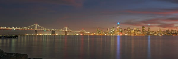 Bay Bridge Night Reflection - San Francisco Print