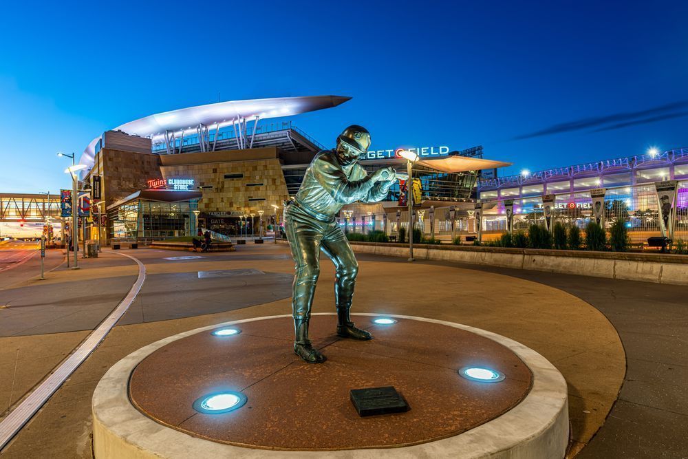 Rod Carew Statue and Target Field Twin Cities Statium Art by William Drew Photography