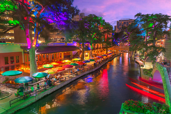 River Walk Nights Texas Art by William Drew Photography