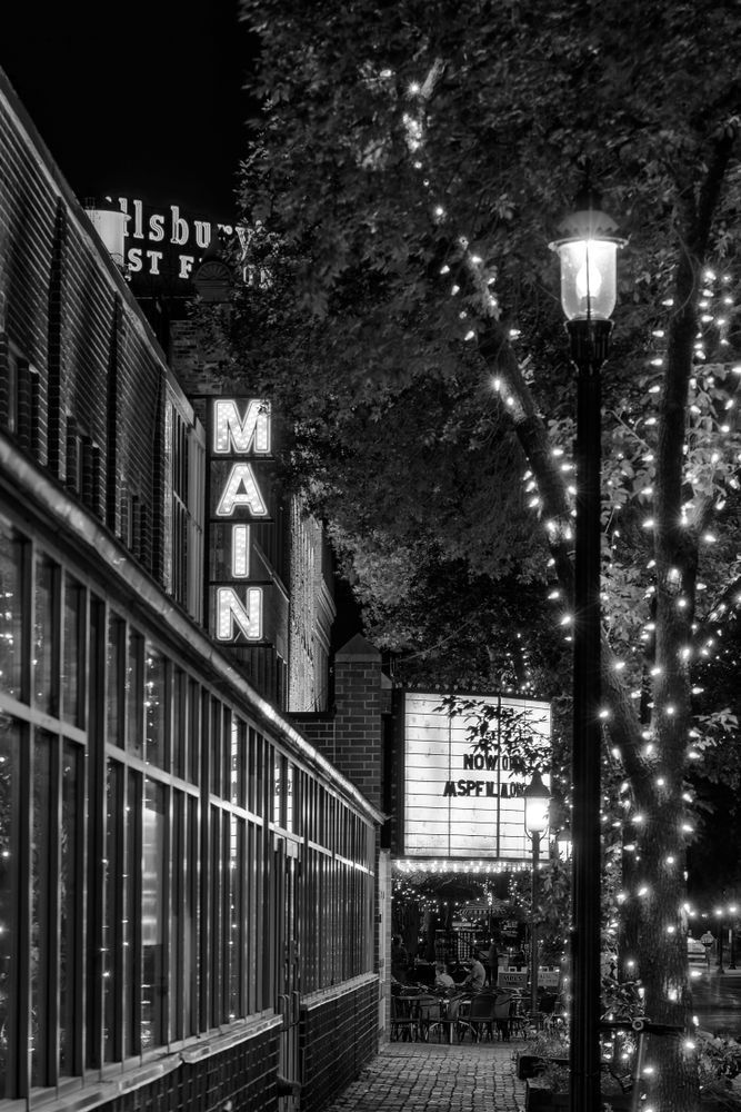 St. Anthony Main Theater Black & White Print - Minneapolis