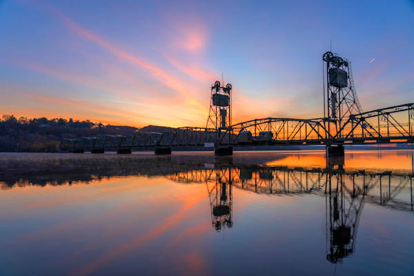 Stillwater Sunrise - Lift Bridge at First Light - Landscape Photography