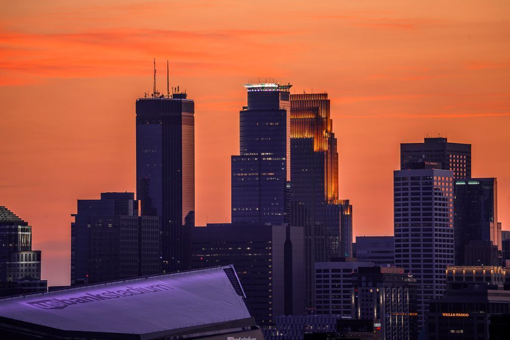 Summer Days Drifting Away – Minneapolis Skyline Sunset Wall Art