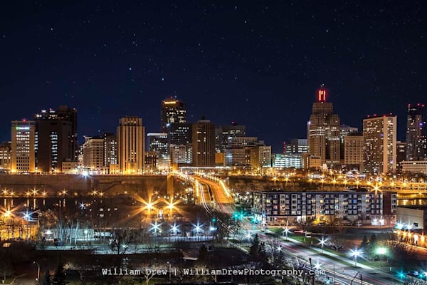 Saint Paul Skyline from the South Minnesota Removable Wallpaper by William Drew Photography