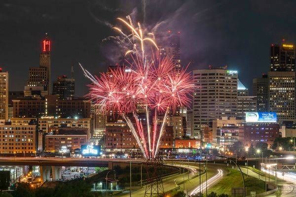 Saint Paul Saints 2021 Summer Fireworks 1 Saint Paul Art by William Drew Photography